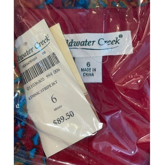 NWT Coldwater Creek Ethnic Stripe Jacket - Size 6 - Never Removed From‎ Bag - Picture 4 of 8